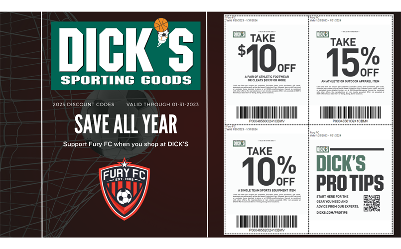 Save at Dick's Sporting Goods all Year!
