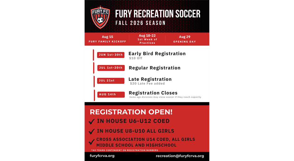 Registration is Open for the FALL!